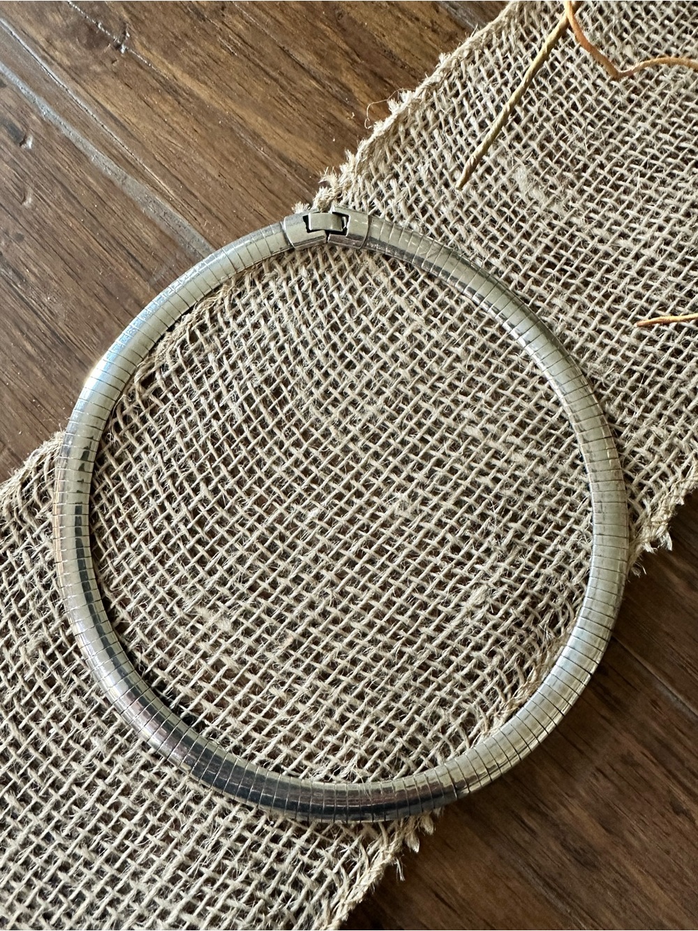 Omega Sterling Silver Wide Necklace